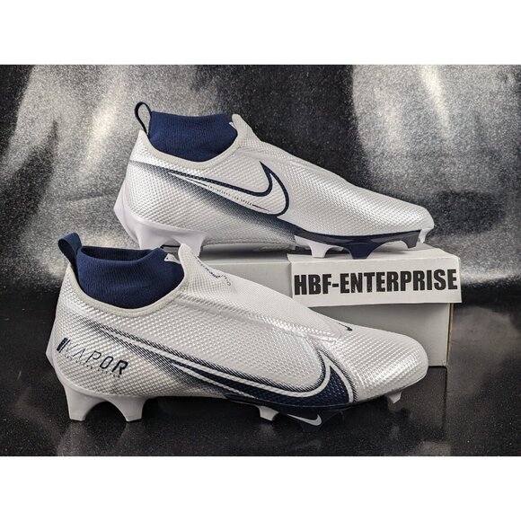 Nike Vapor Edge Pro 360 White Midnight Navy Football Men's Size 14.5 NEW